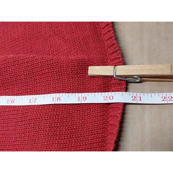 Banana Republic Brick Red Cardigan Womens Large Button 60s Style Flare Sweater - Picture 11 of 11